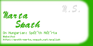 marta spath business card